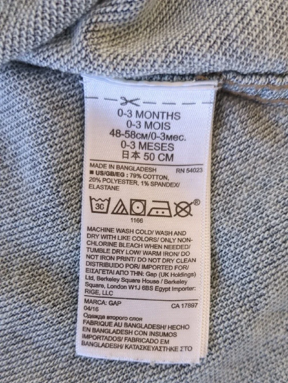 GAP Baby Blue Denim Jacket 0-3 Months